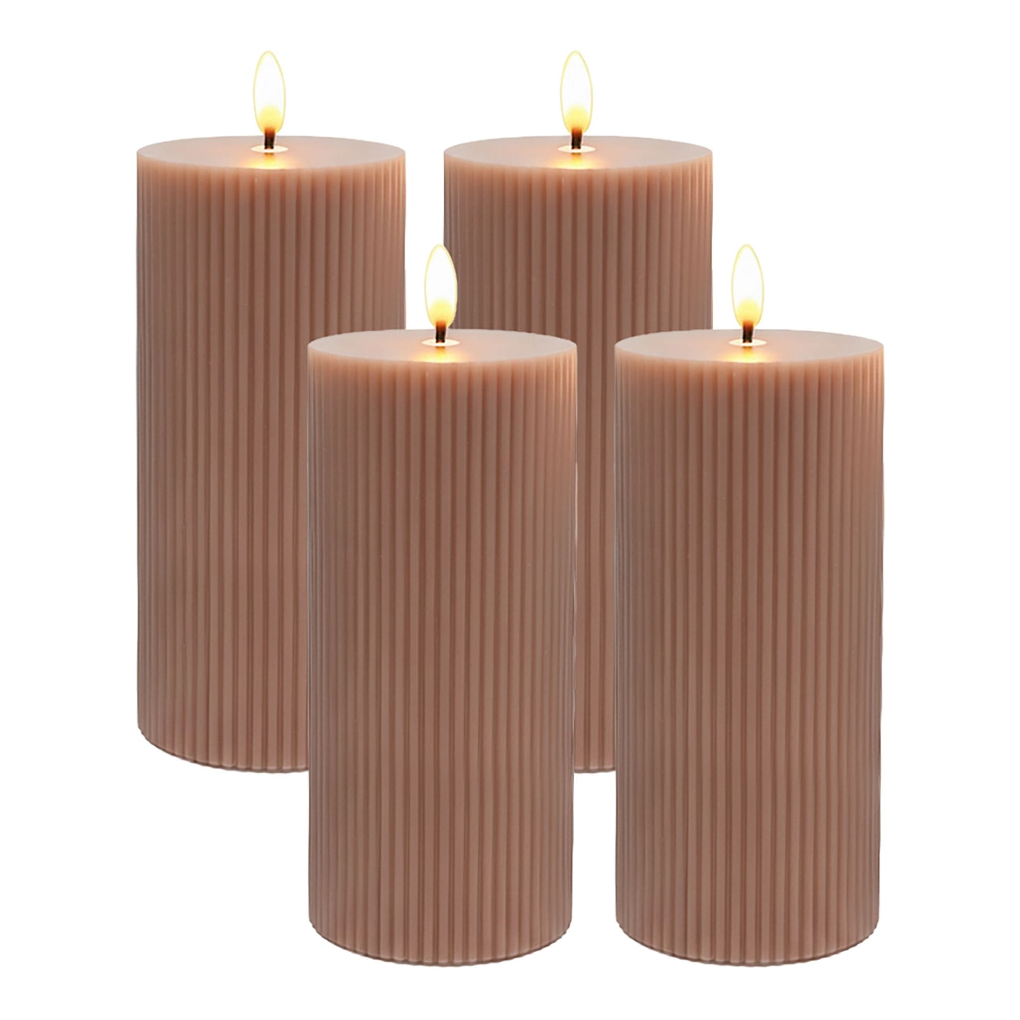 Lampater Roz Set de 4 lumânări LED 18 cm, Roz - Relaxtime.ro